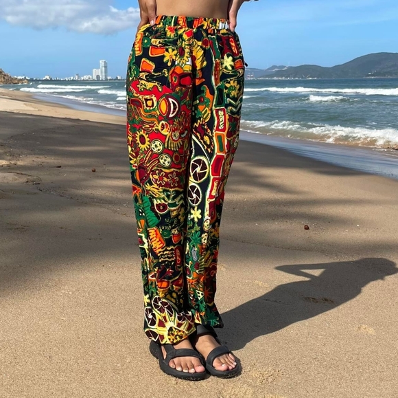 Women's Linen Boho Pants - Picture 6 of 7